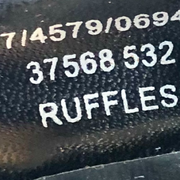 Valenti Franco Ruffles Blue Sequin Mule Heels - Picture 11 of 12